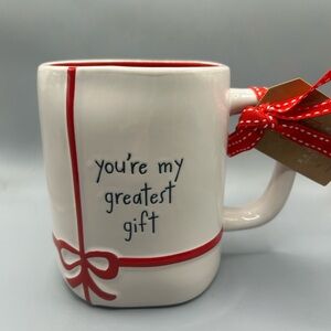 Rae Dunn YOU’RE MY GREATEST GIFT Mug Red Bow Present Christmas 2025 NEW